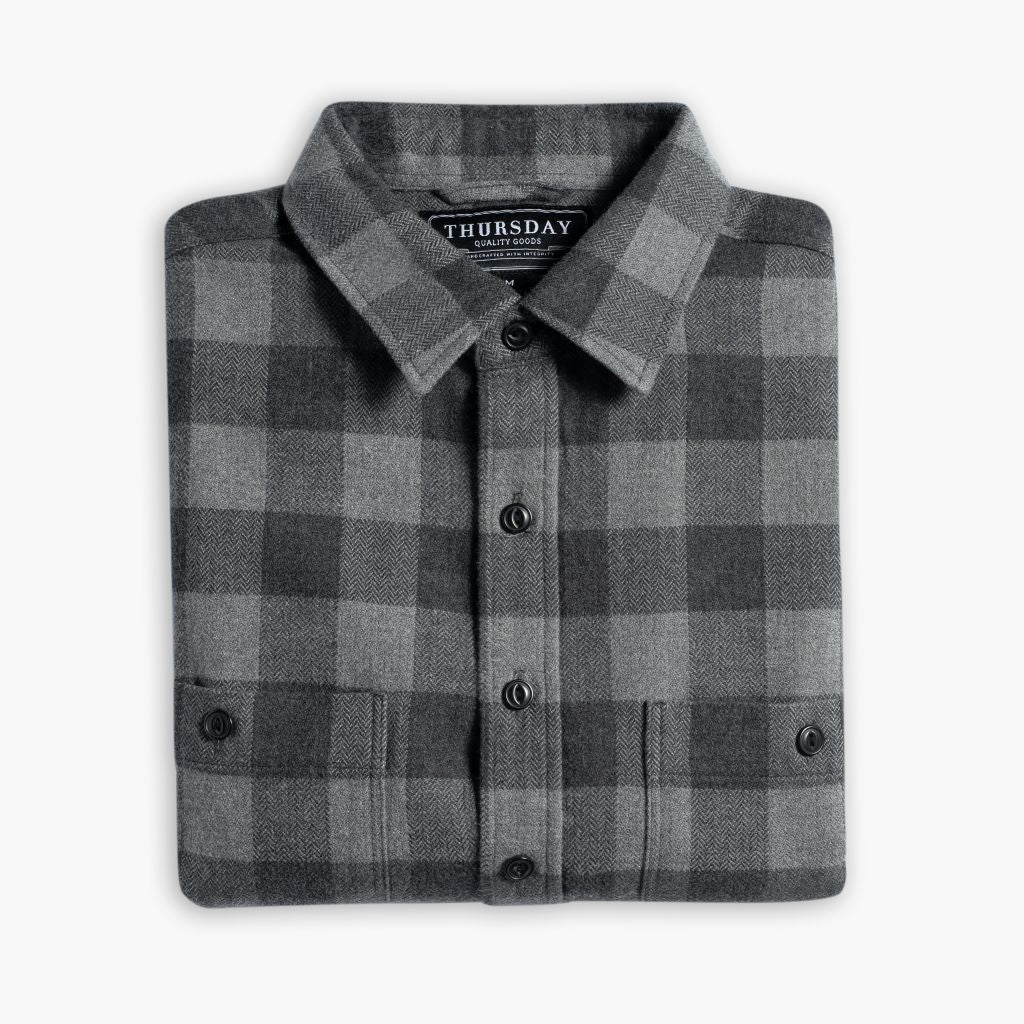 Buffalo Check Shirt | Black & Grey