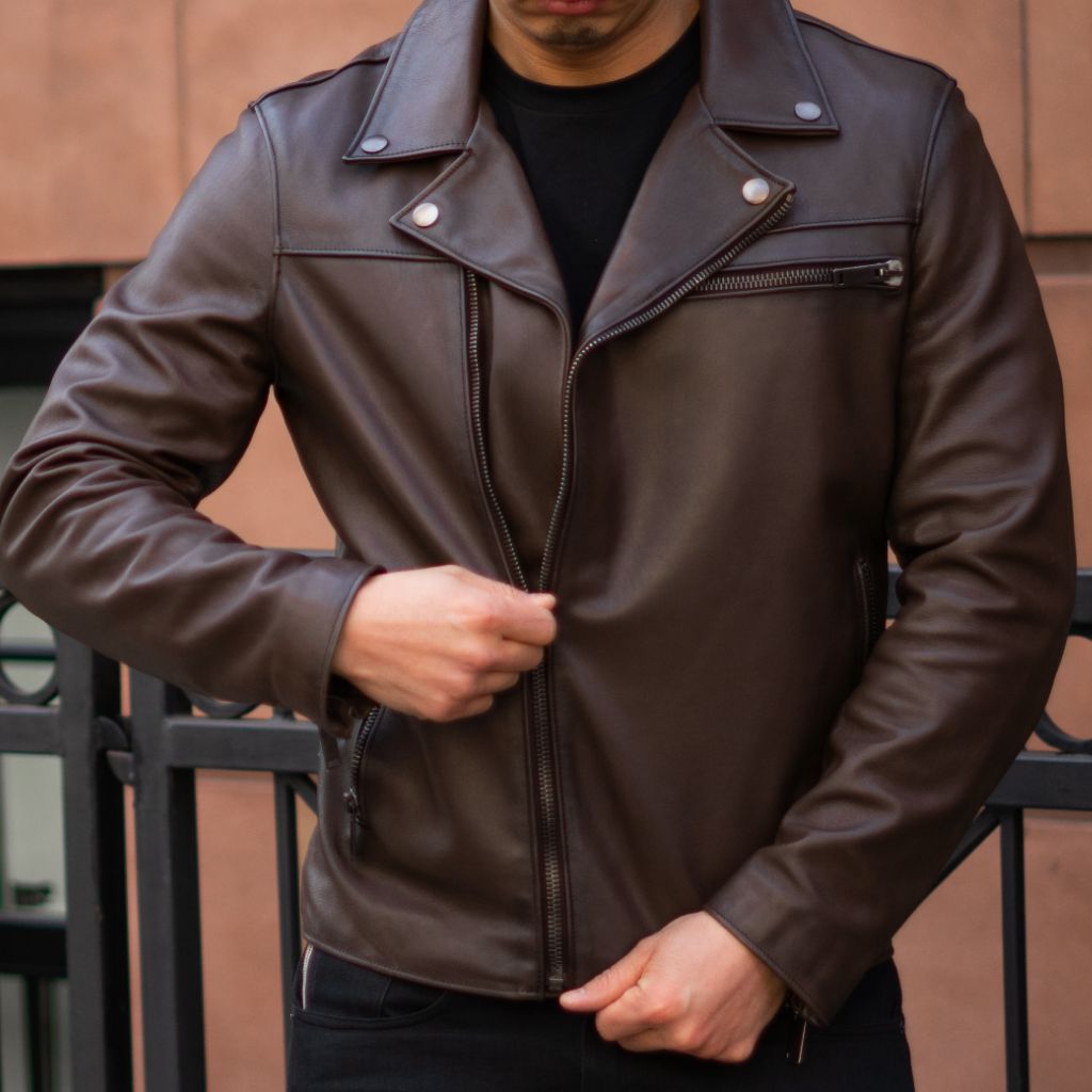 [W] Motorcycle Jacket | Old English