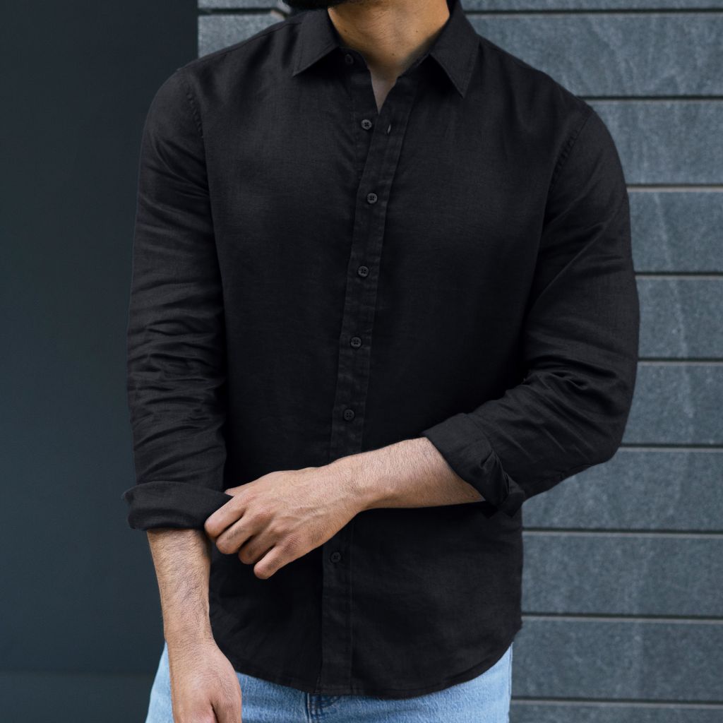 Linen Shirt | Black
