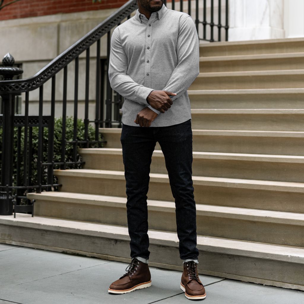 Everyday Button-Down Shirt | Light Grey