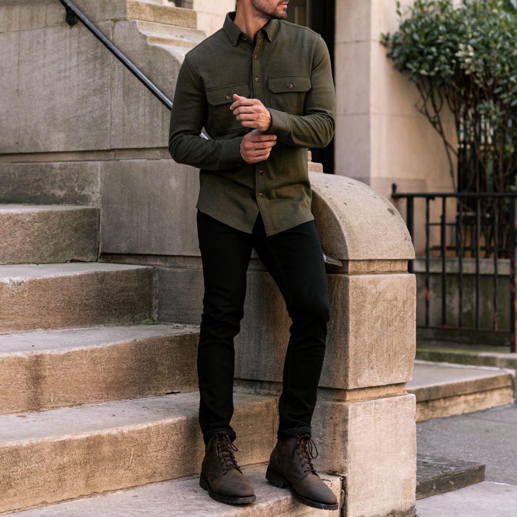 Everyday Button-Down Shirt | Olive (Two Pocket)