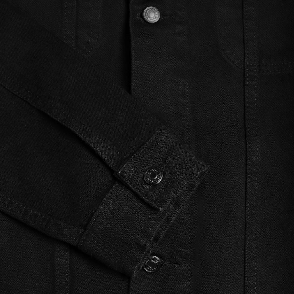 [W] Denim Trucker Jacket | Pitch Black