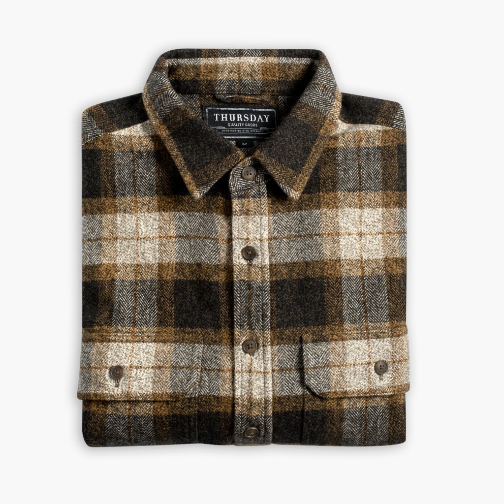 Summit Flannel Shirt | Tuscan Gold