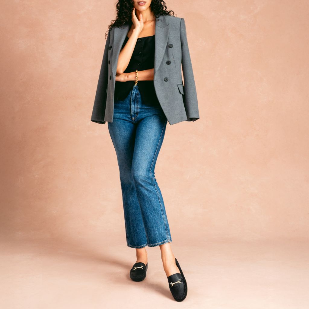 Driving Loafer | Black & Gold