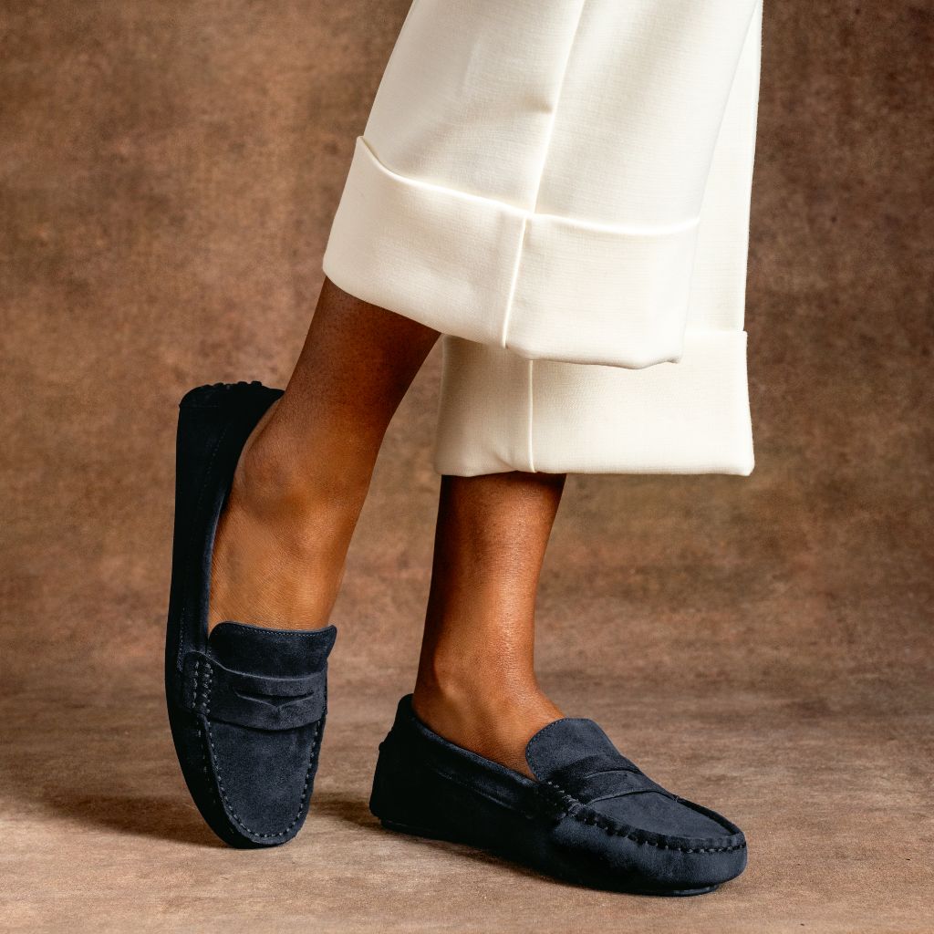 Driving Loafer | Navy Suede