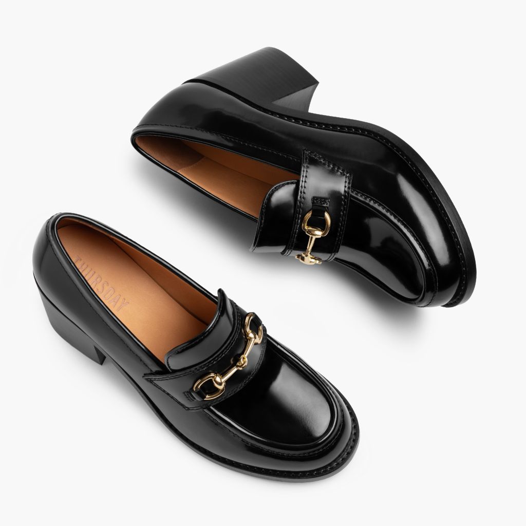 High Heel Penny | Black & Gold