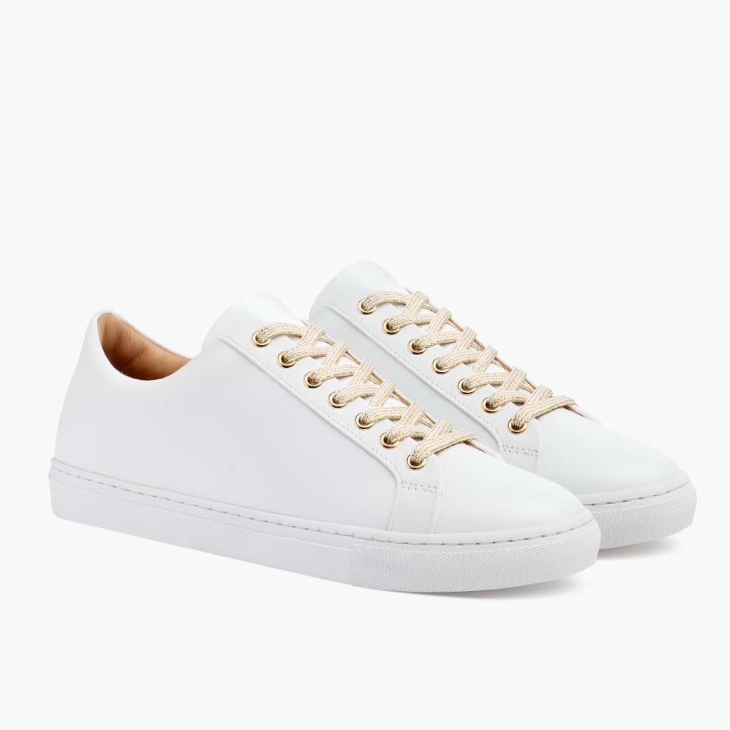 Women's Premier Low Top | White & Gold