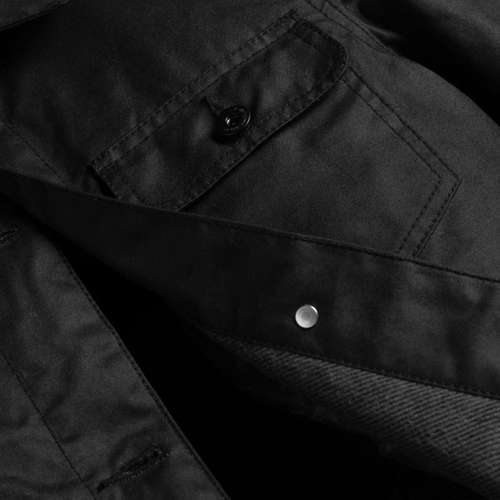 Waxed Canvas Field Jacket | Black