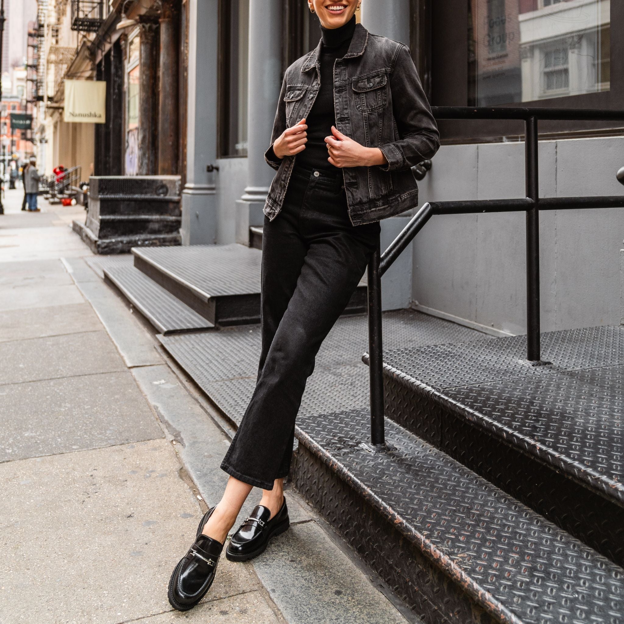 Denim Trucker Jacket | Faded Black