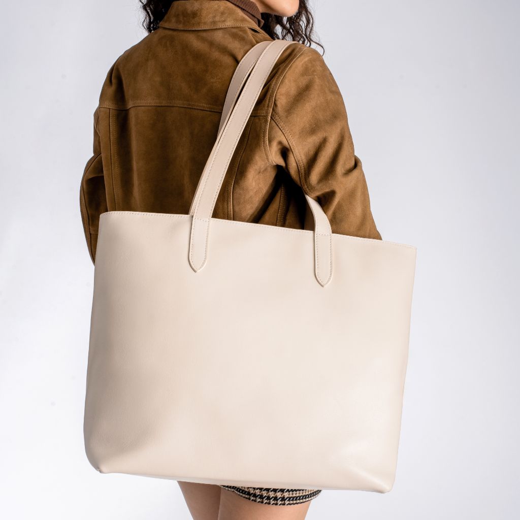 Everyday Tote | Beige (XL) (Zipper)