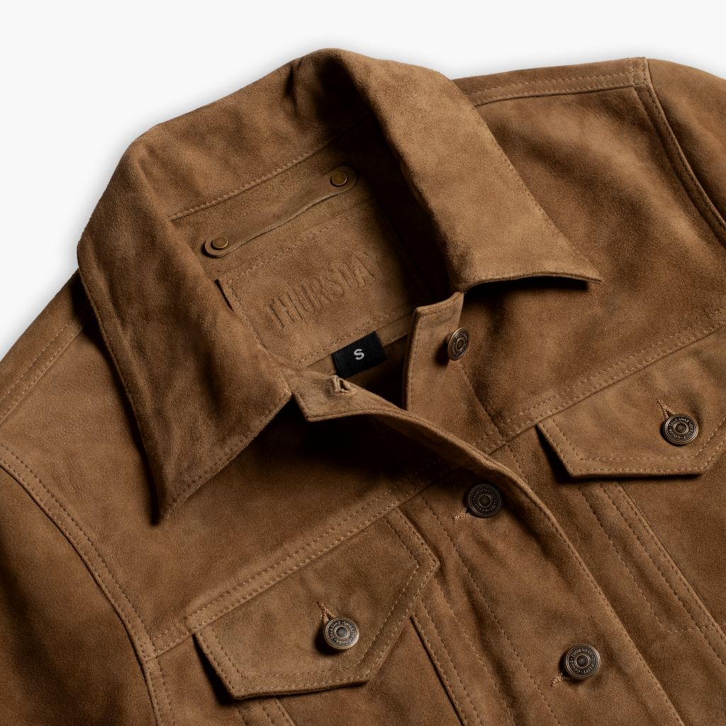 Suede Trucker Jacket | Dusty